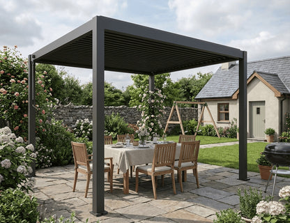 Atlantic 3×3m Manual Freestanding Aluminium Pergola