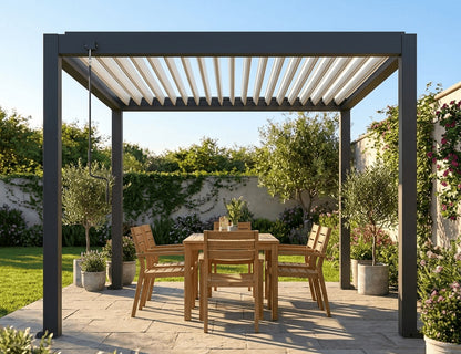 Atlantic 3×3m Manual Freestanding Aluminium Pergola