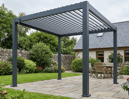 Atlantic 3×3m Manual Freestanding Aluminium Pergola