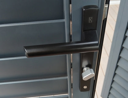 Pacific Bifold Freestanding Pergola Shutter Wall Size: 4m Color: Black