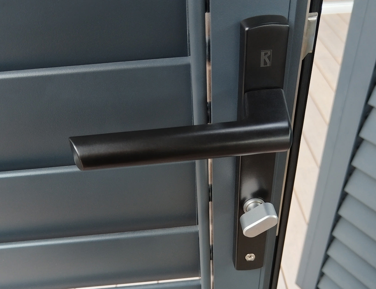 Pacific Bifold Freestanding Pergola Shutter Wall Size: 4m Color: Black