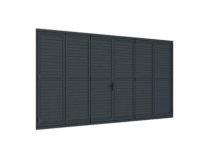 Pacific Bifold Freestanding Pergola Shutter Wall Size: 4m Color: Black