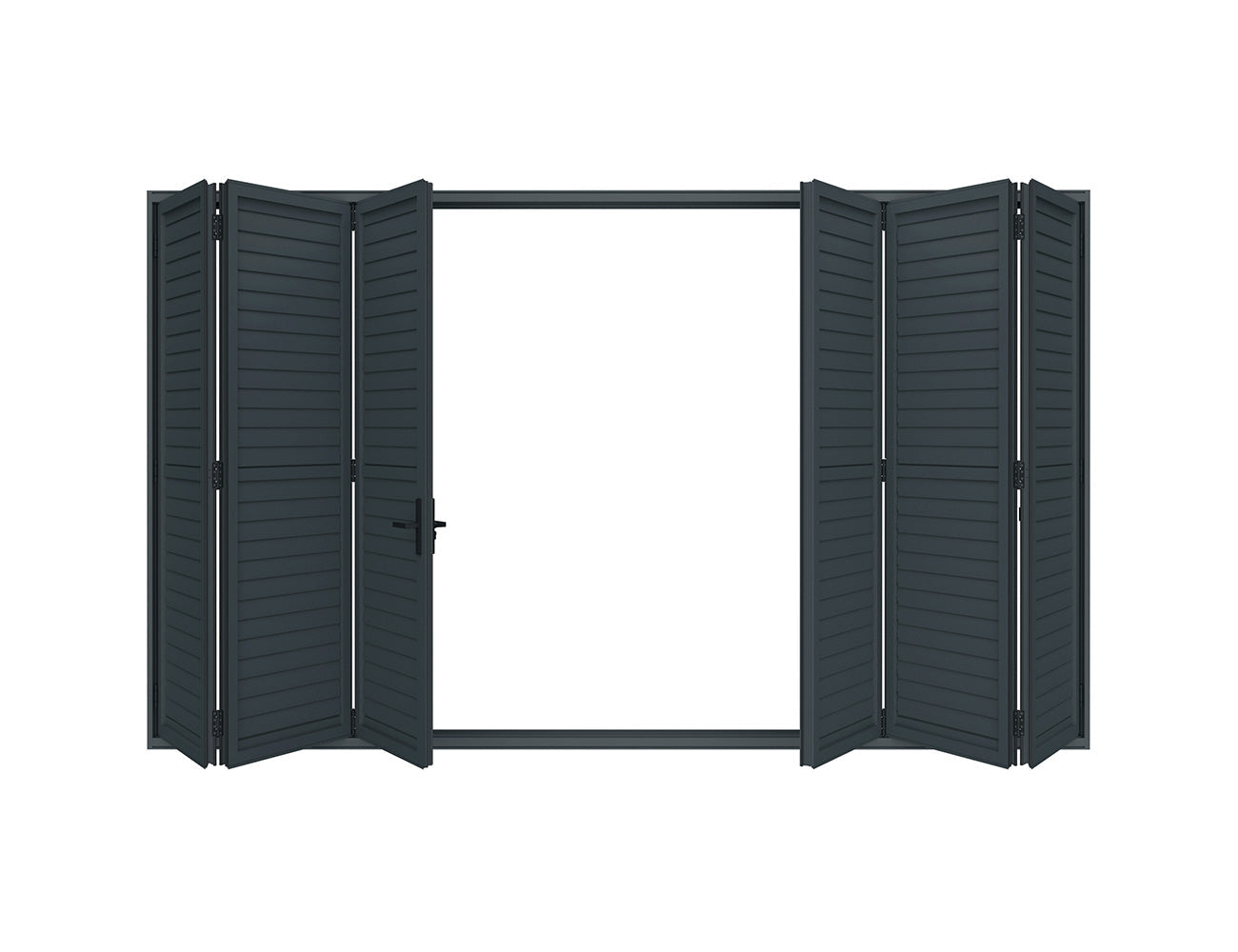 Pacific Bifold Freestanding Pergola Shutter Wall Size: 4m Color: Black