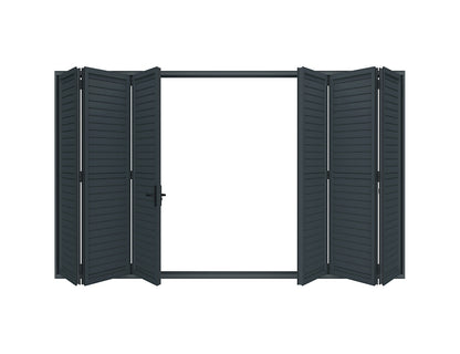 Pacific Bifold Freestanding Pergola Shutter Wall Size: 4m Color: Black