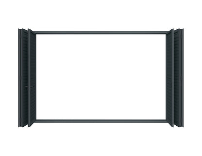 Pacific Bifold Freestanding Pergola Shutter Wall Size: 4m Color: Black