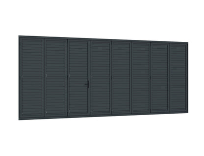 Pacific Bifold Freestanding Pergola Shutter Wall Size: 4m Color: Black