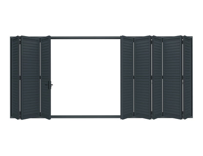 Pacific Bifold Freestanding Pergola Shutter Wall Size: 4m Color: Black