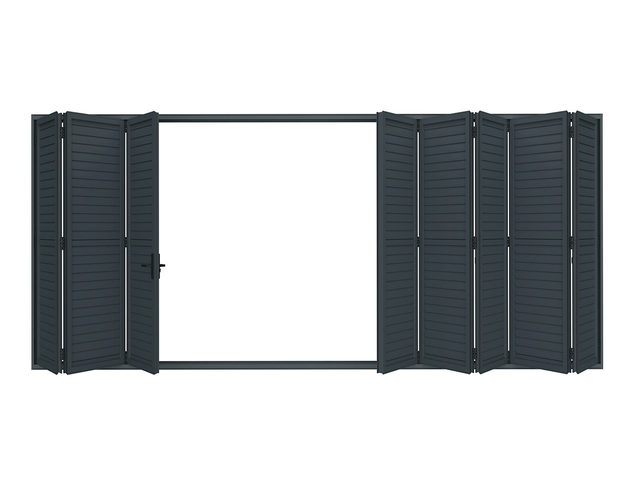 Pacific Bifold Freestanding Pergola Shutter Wall Size: 4m Color: Black