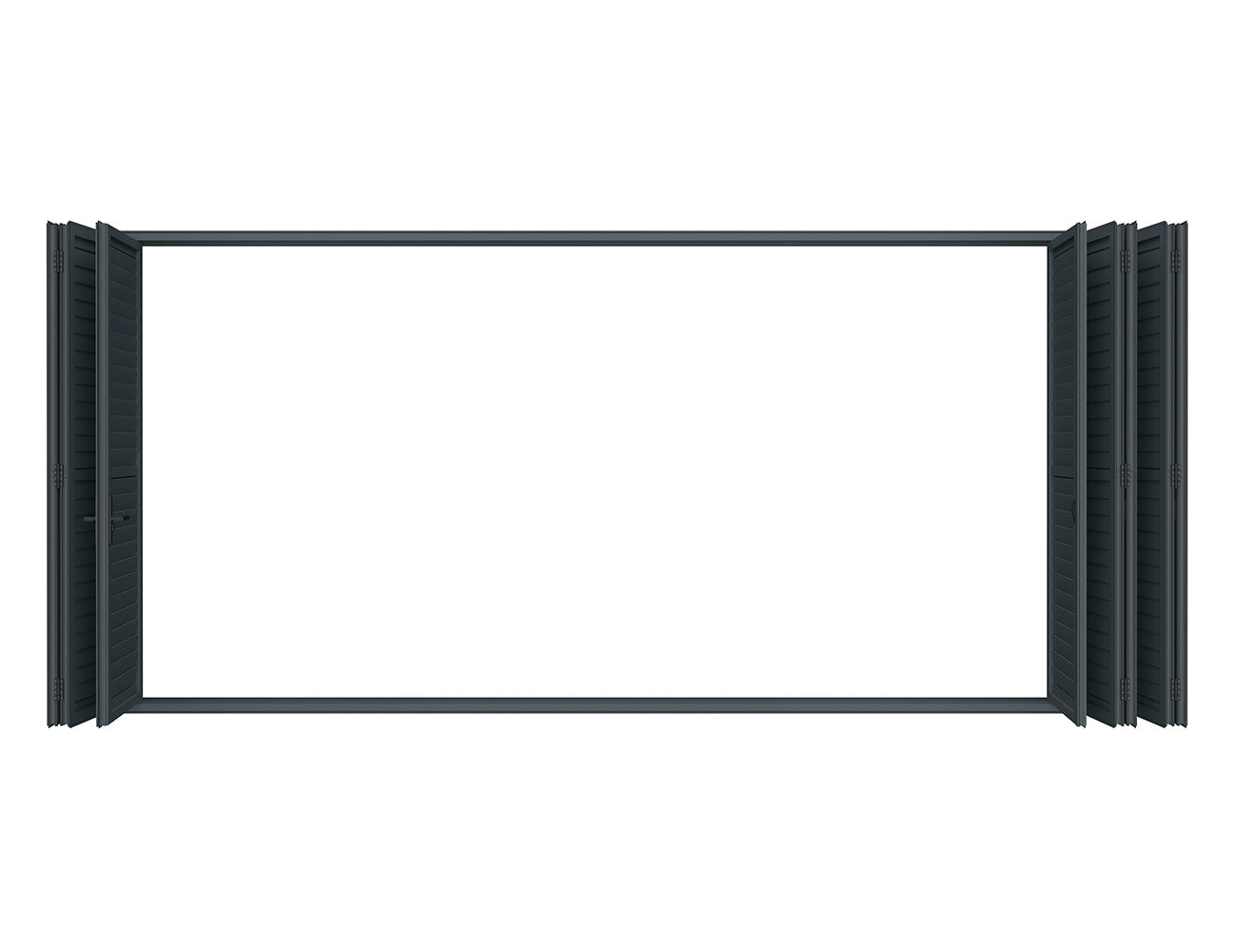 Pacific Bifold Freestanding Pergola Shutter Wall Size: 4m Color: Black