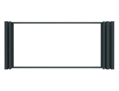 Pacific Bifold Freestanding Pergola Shutter Wall Size: 4m Color: Black