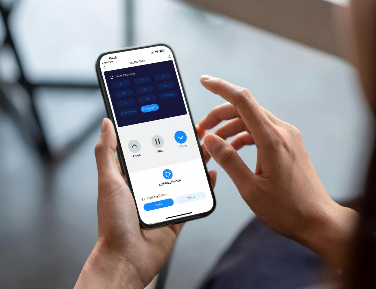 Tasman 3×3m Motorised Wall Mounted Aluminium Pergola