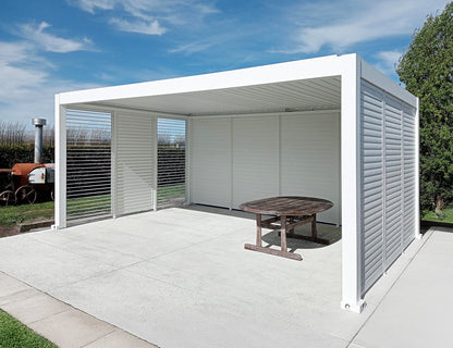 Baltic Freestanding Pergola Shutter Wall Size: 0.74m Colour: White