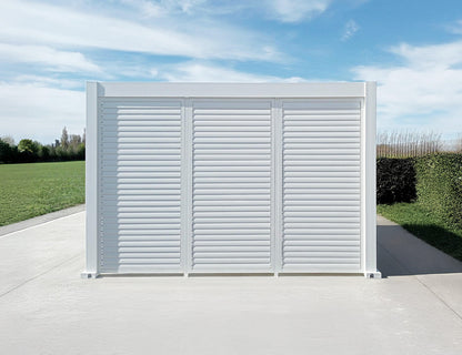 Baltic Freestanding Pergola Shutter Wall Size: 0.74m Colour: White