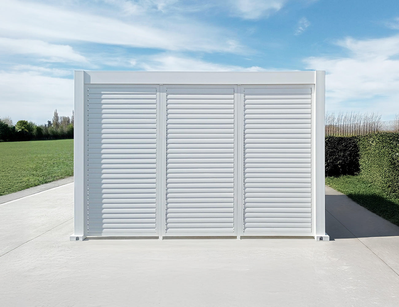Baltic Freestanding Pergola Shutter Wall Size: 0.74m Colour: White